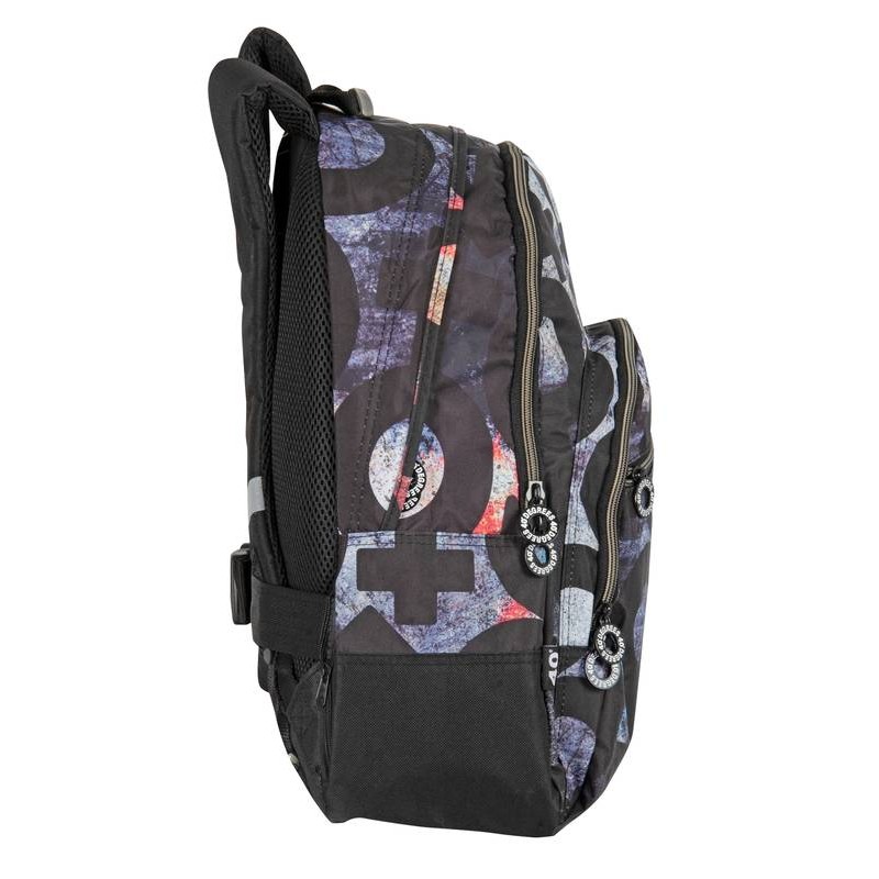 Perona Caribbean Vulcano Rucksack – Blauer Jugendrucksack Mit Gepolsterten Trägern, 42x30x14 Cm, Für Schule & Freizeit
